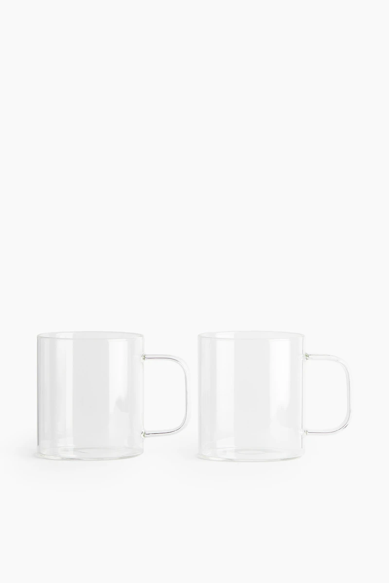 2-pack Glass Mugs