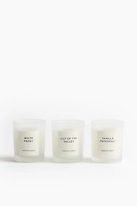 Lot de 3 bougies parfumées en coffret-cadeau