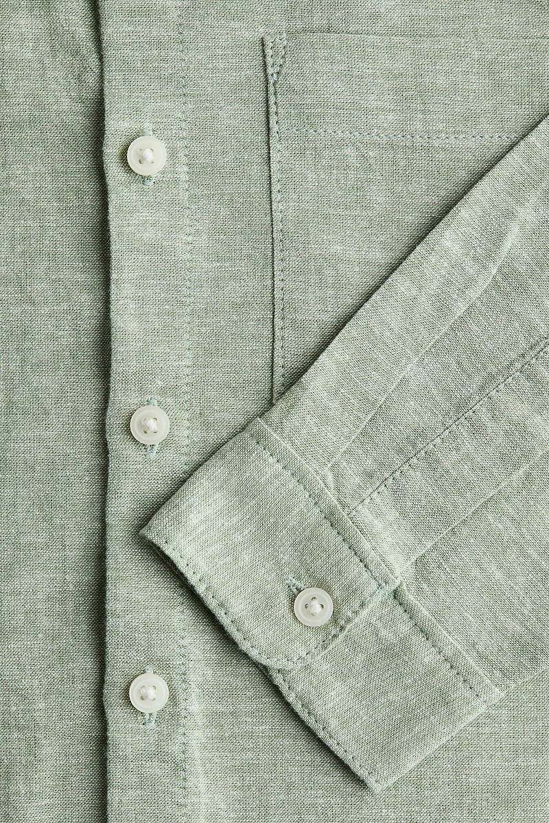 Linen-Blend Shirt