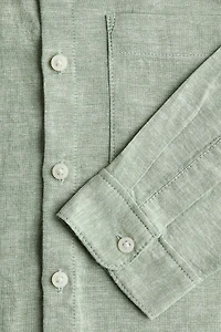 Linen-Blend Shirt