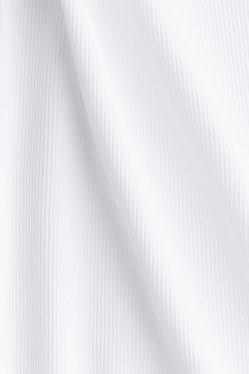 Ribbed Silk-Blend Tank Top