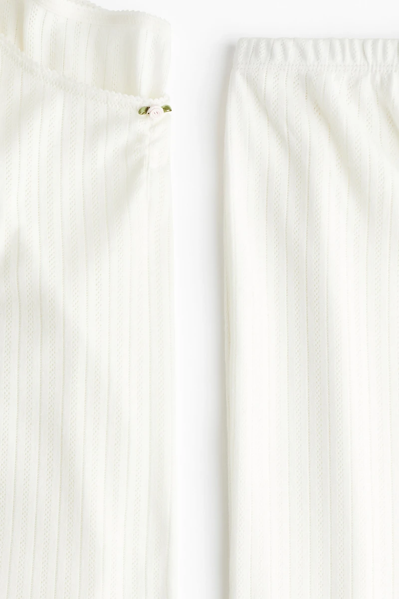 Pyjama en pointelle de coton