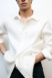 Easy Care Regular-Fit Linen-Blend Shirt