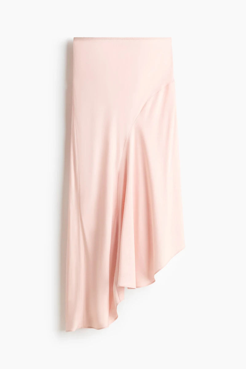 Jupe asymétrique en satin