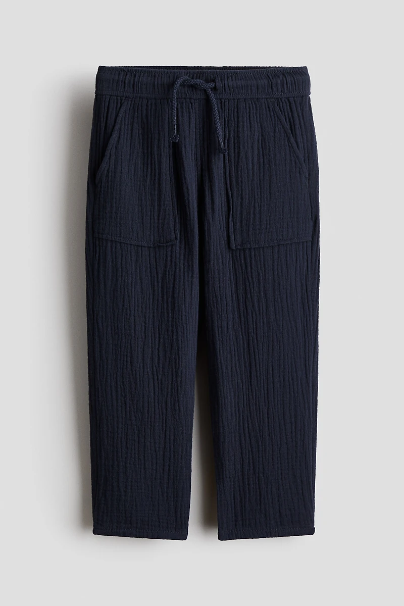 Pantalon à cordon en mousseline