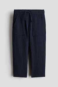 Pantalon à cordon en mousseline