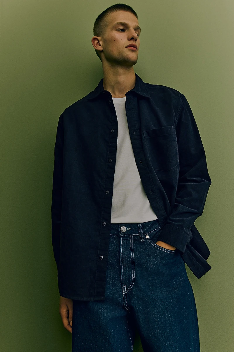 Regular Fit Corduroy Shirt