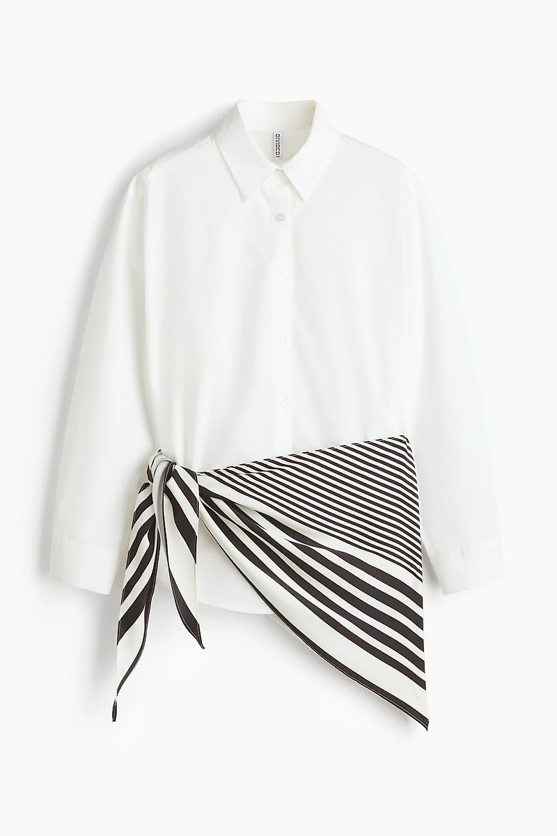 Scarf-Detail Shirt