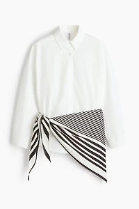Scarf-Detail Shirt