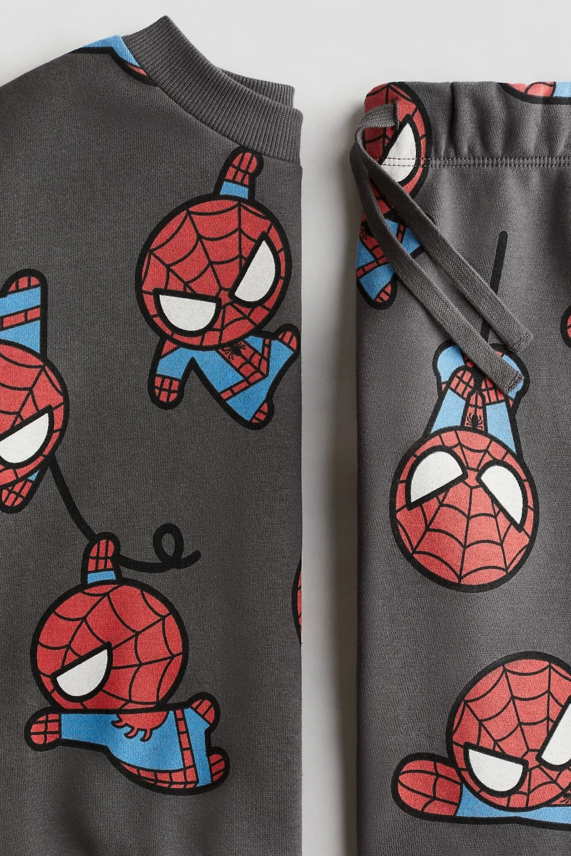 Ensemble 2 pièces en molleton imprimé