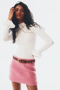 Haut en jersey côtelé