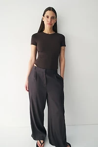 Maillot Tanga moulant à manches courtes