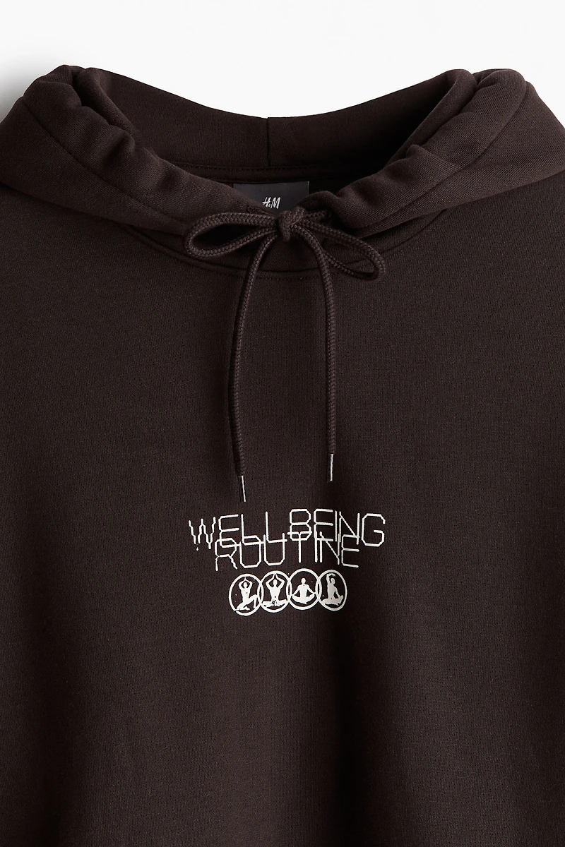 Loose Fit Printed Hoodie