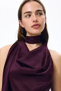 Haut à écharpe en satin