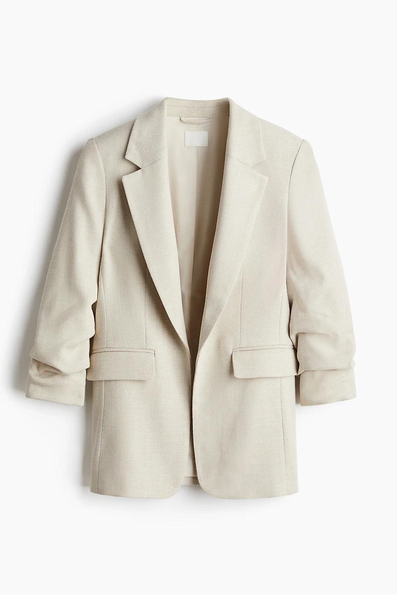 Blazer avec manches froncées