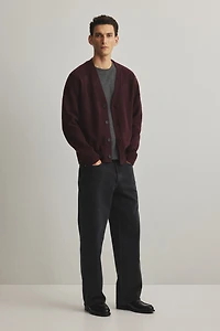 Regular-Fit Brushed Cardigan