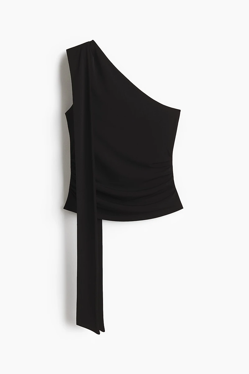 Haut asymétrique à effet drapé