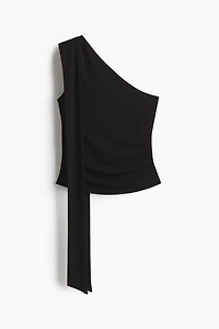 Haut asymétrique à effet drapé