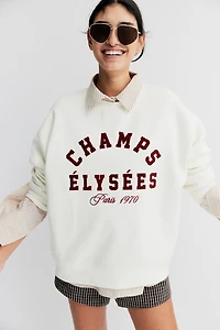 Sweatshirt with Text Motif