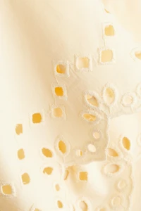 Eyelet-Embroidered Cotton Blouse