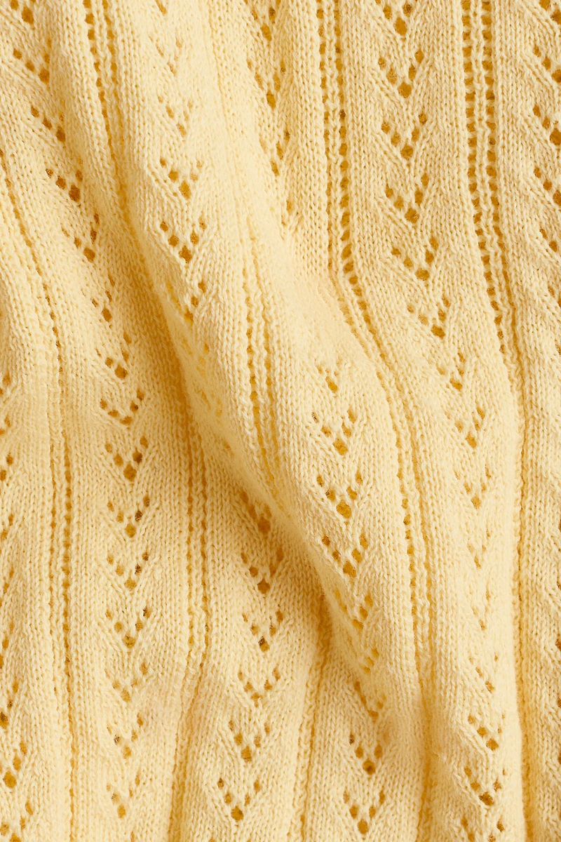 Pointelle-Knit Cotton Cardigan