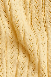 Pointelle-Knit Cotton Cardigan