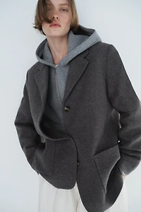 Blazer en laine mélangée