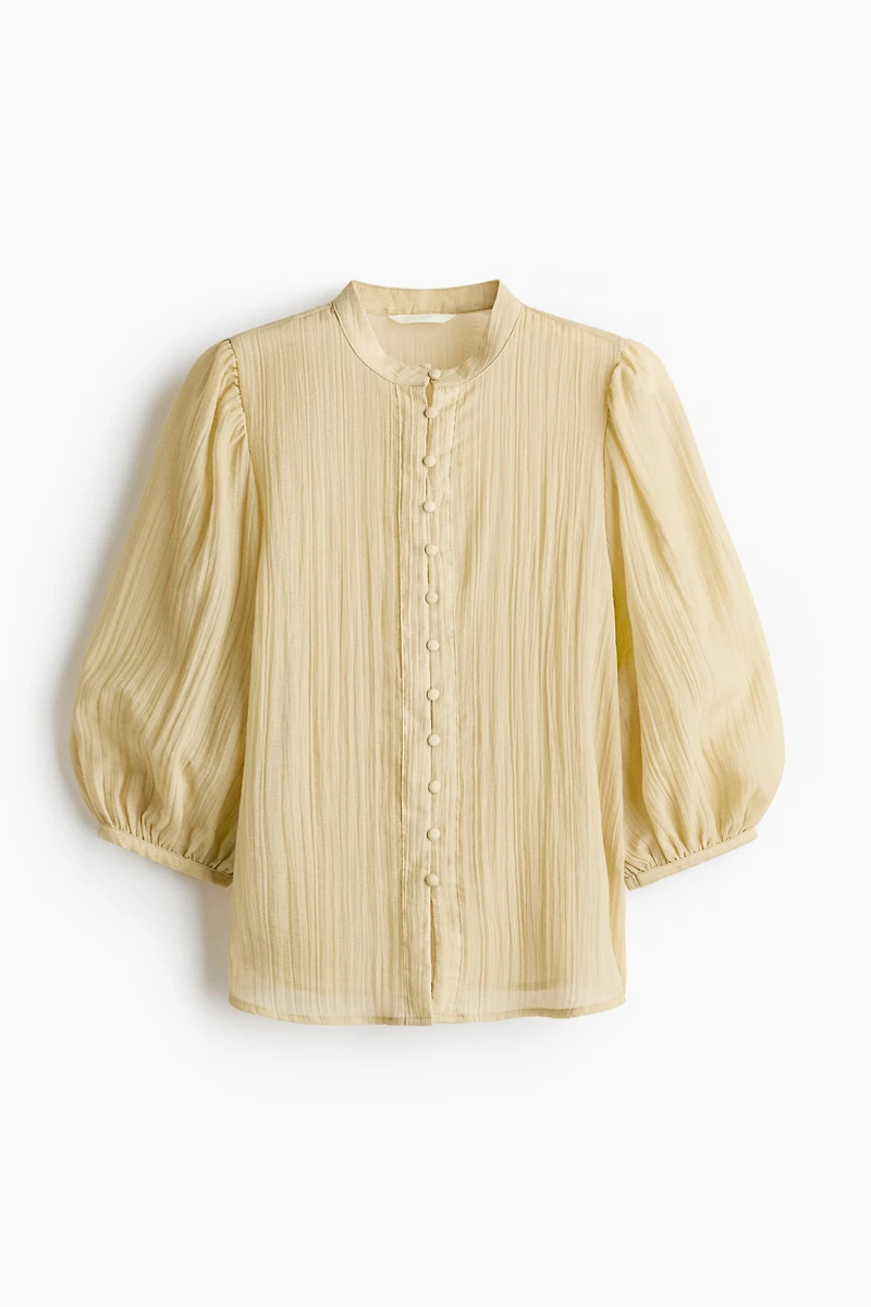 Balloon-Sleeved Blouse