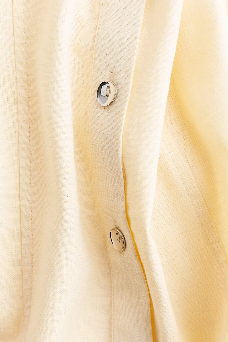 Linen-Blend Dress