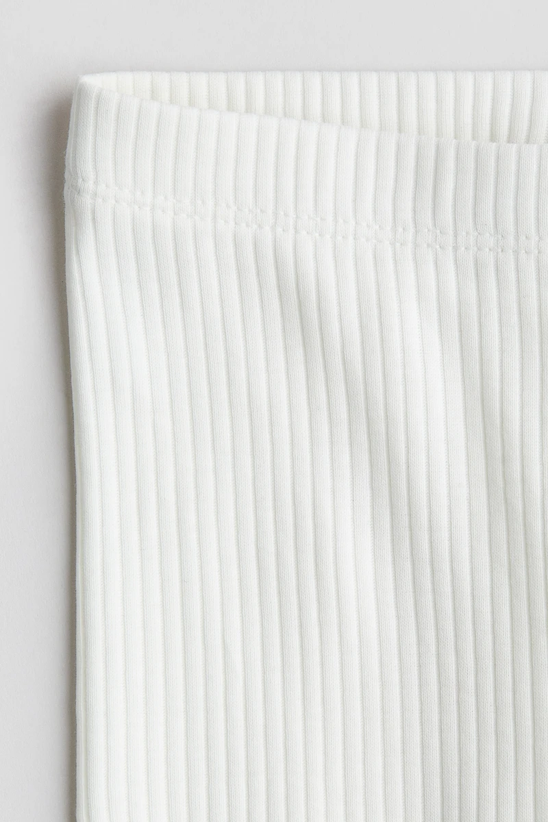 Ribbed Cotton Leggings