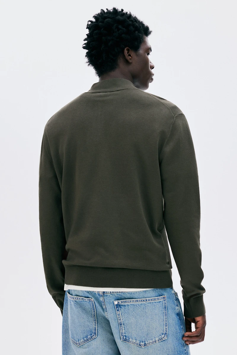 Regular-Fit Half-Zip Sweater