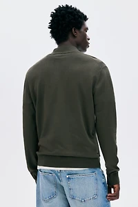 Regular-Fit Half-Zip Sweater
