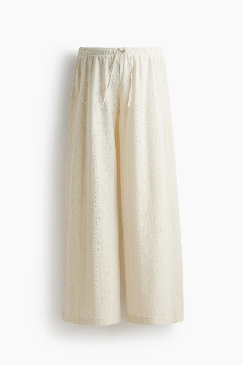 MAMA Lace-Look Jersey Pants