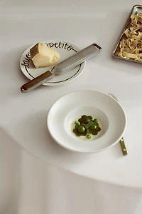 Porcelain Medium Plate with Text Motif