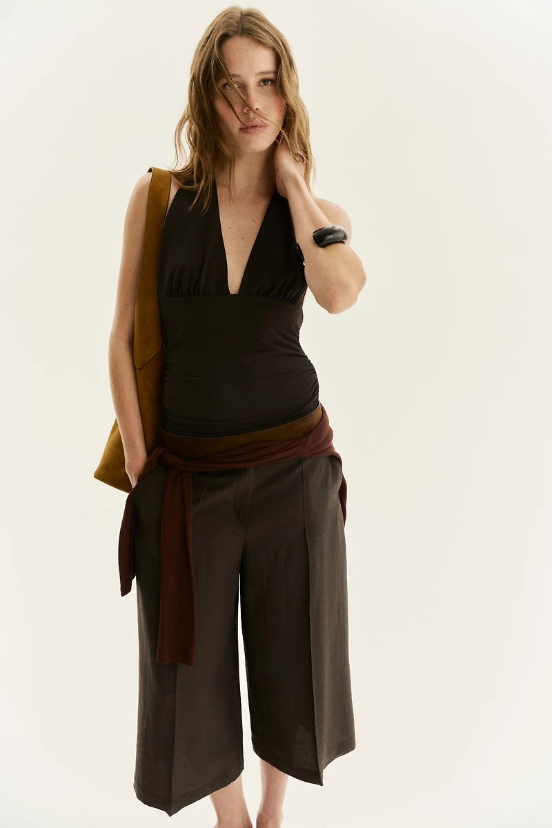 Draped Halterneck Top