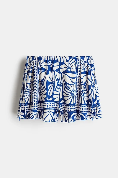 Crinkled Jersey Shorts