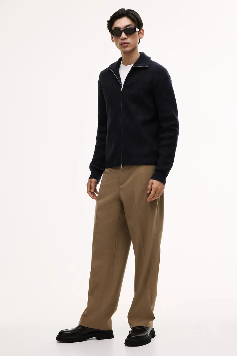 Regular-Fit Cardigan with Zipper