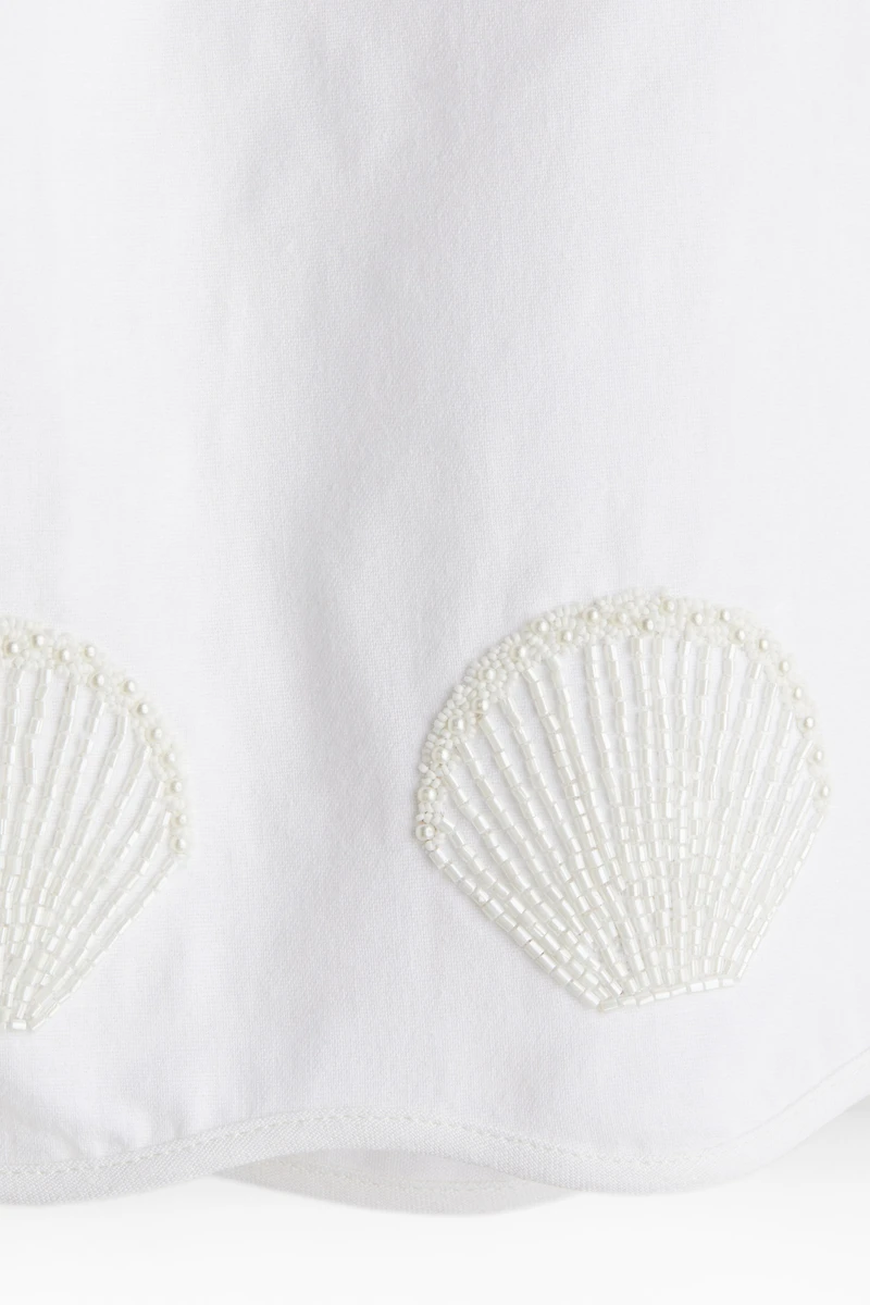 Bead-Embellished Bandeau Dress
