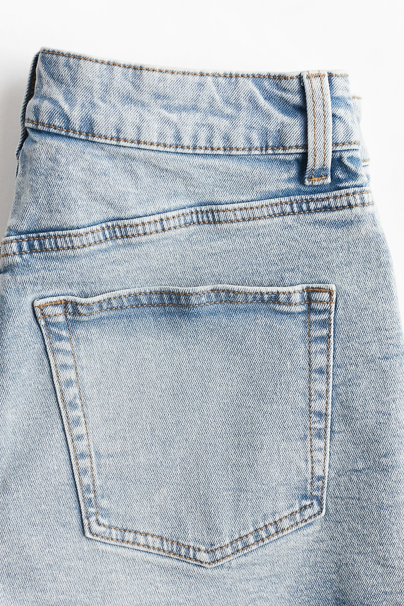 Short taille haute en denim