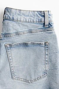 Short taille haute en denim