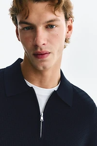 Slim-Fit Textured Polo Shirt