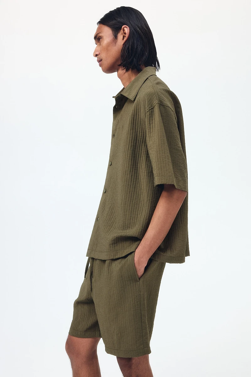 Relaxed-Fit Textured Shorts