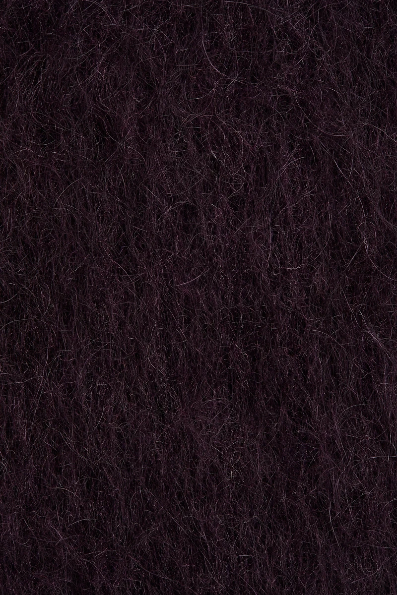 Mohair-Blend Scarf-Collar Top