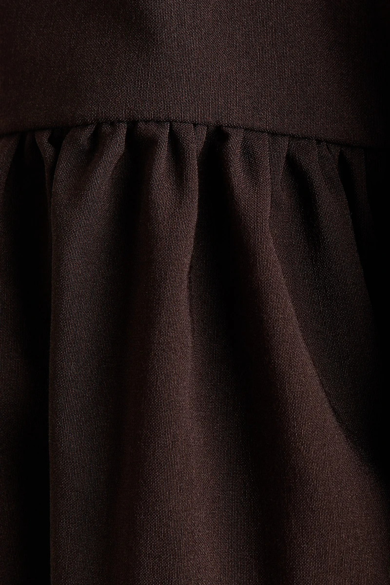 Flared-Skirt Low-Back Dress