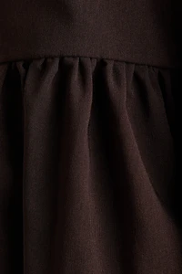 Flared-Skirt Low-Back Dress