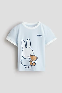 T-shirt en coton avec motif imprimé