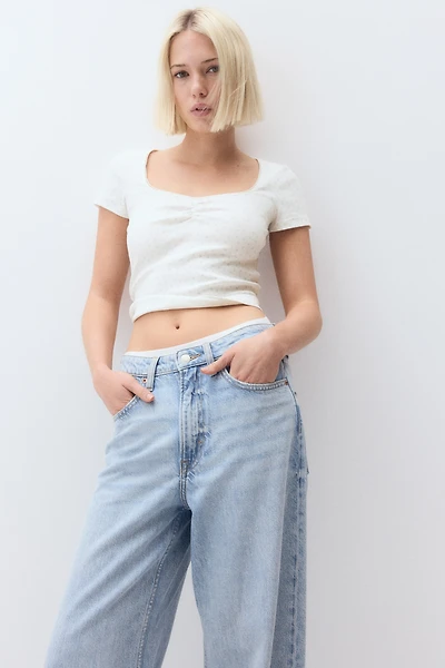 Picot-Trimmed T-Shirt