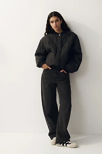 Quilted Bomber Jacket