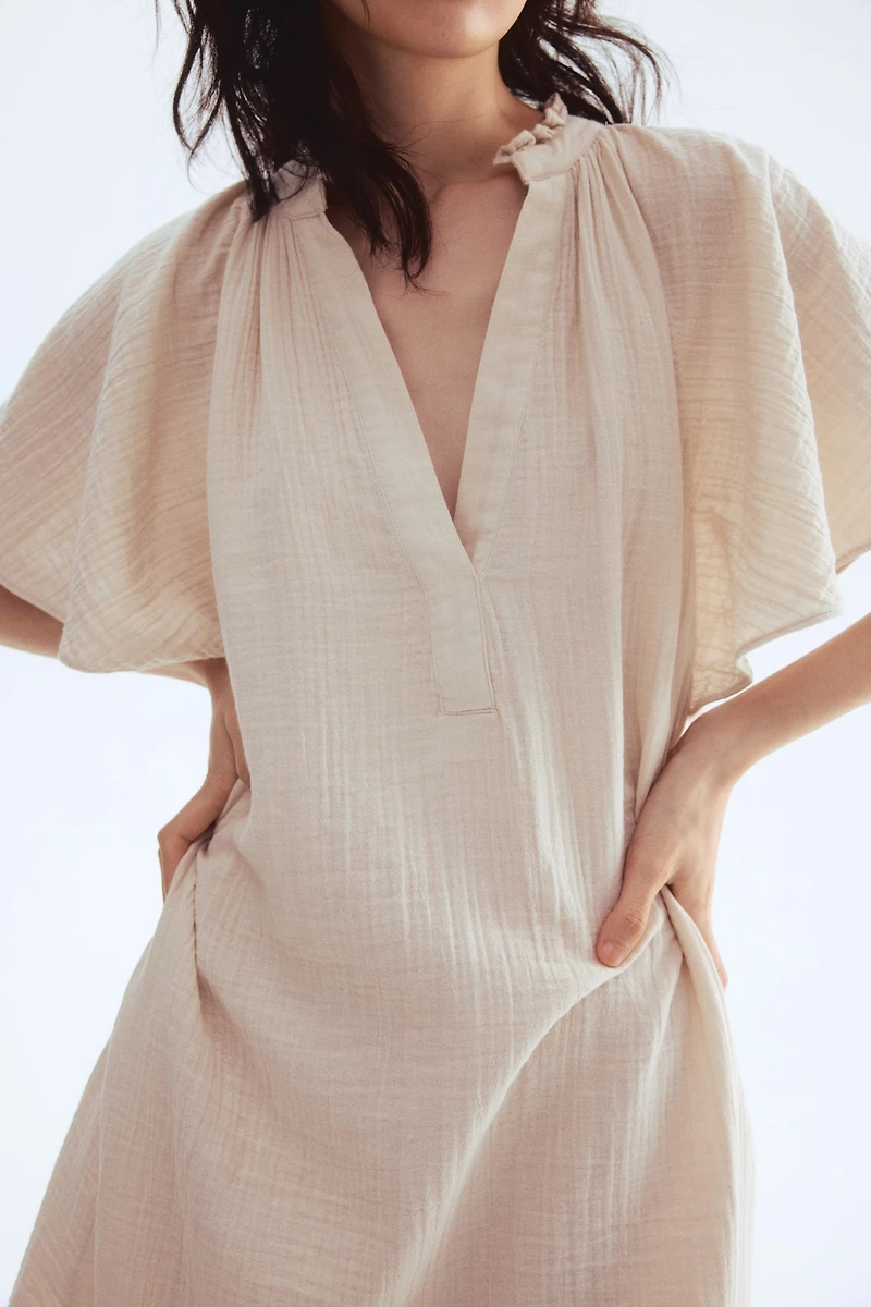 Robe trapèze en mousseline