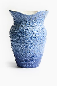 Grand vase d'inspiration marine en grès cérame